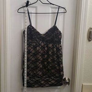 Wildcat Black Lace Tank Top Large